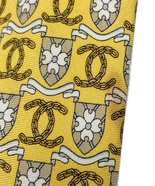 CHANEL（シャネル）CHANEL (シャネル) ココマーク ネクタイ イエロー サイズ:不明の古着・服飾アイテム