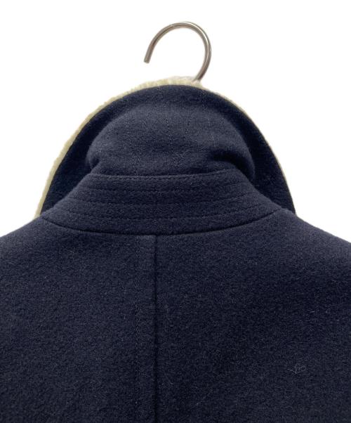 BURBERRY BLACK LABEL（バーバリーブラックレーベル）BURBERRY BLACK LABEL (バーバリーブラックレーベル) Pコート ネイビー×ベージュ サイズ:Lの古着・服飾アイテム