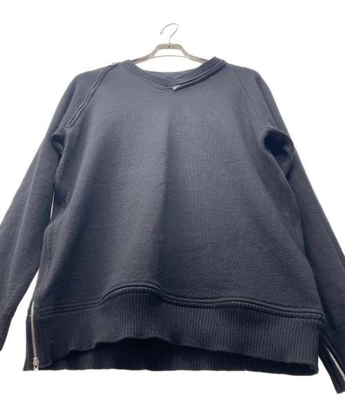 Maison MIHARA YASUHIRO（メゾン ミハラ ヤスヒロ）Maison MIHARA YASUHIRO (メゾン ミハラ ヤスヒロ) ジップ付きニット ブラック サイズ:46の古着・服飾アイテム
