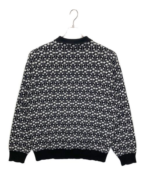 HUF（ハフ）HUF (ハフ) PARADOX KNIT POLO ブラック×ホワイト サイズ:Lの古着・服飾アイテム