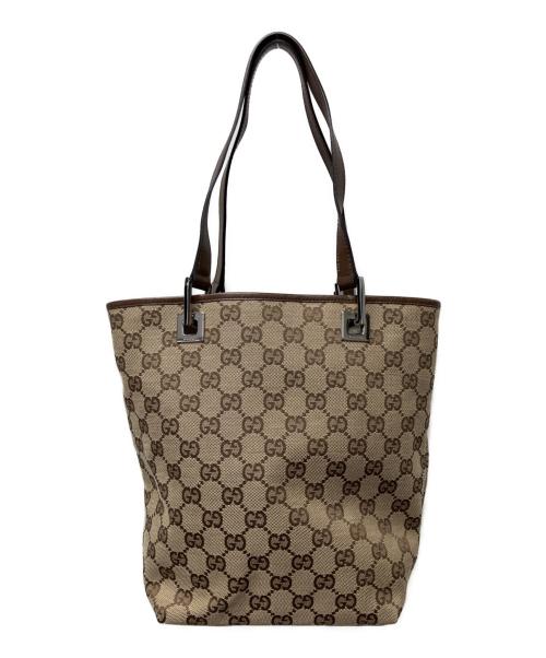 GUCCI（グッチ）GUCCI (グッチ) GGキャンバス トートバック ベージュの古着・服飾アイテム