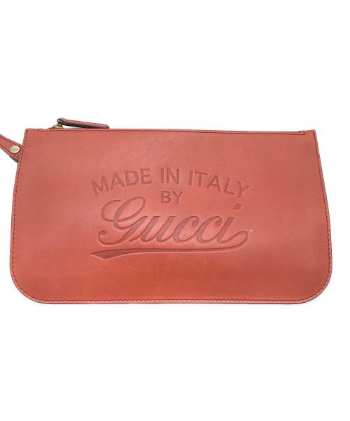 GUCCI（グッチ）GUCCI (グッチ) GGキャンバスレザートートバッグ ベージュ×オレンジの古着・服飾アイテム
