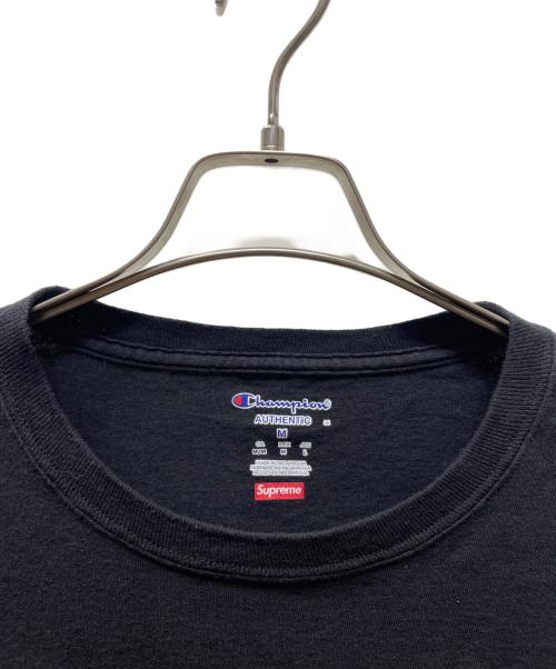 SUPREME（シュプリーム）SUPREME (シュプリーム) Champion (チャンピオン) 長袖カットソー L/S Tee 17ss ブラック サイズ:Lの古着・服飾アイテム
