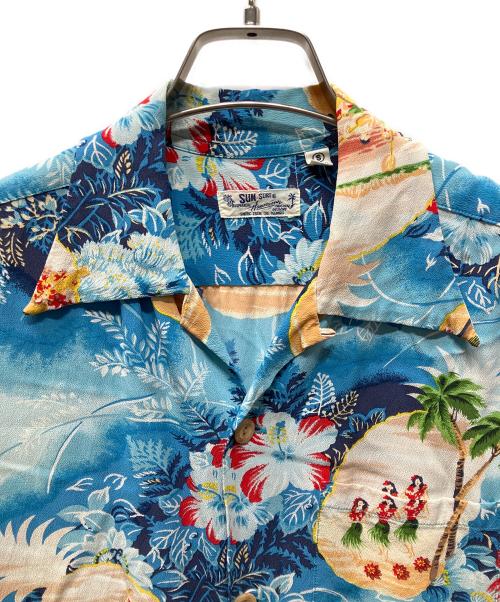 Sun Surf（サンサーフ）Sun Surf (サンサーフ) 半袖シャツ ブルー サイズ:Sの古着・服飾アイテム
