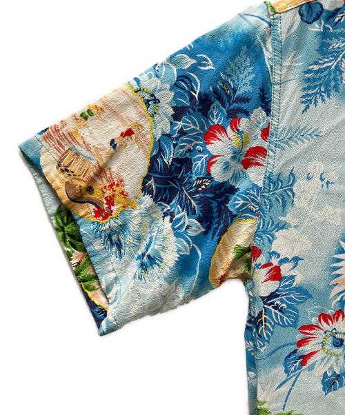 Sun Surf（サンサーフ）Sun Surf (サンサーフ) 半袖シャツ ブルー サイズ:Sの古着・服飾アイテム