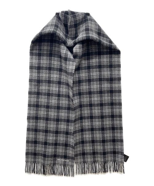 BALENCIAGA（バレンシアガ）BALENCIAGA (バレンシアガ) フーデッドスカーフ/マフラー グレーの古着・服飾アイテム