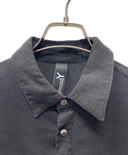 GROUND Y（グラウンドワイ）GROUND Y (グラウンドワイ) 18SS アシンメトリーデザインシャツコート ブラック サイズ:不明の古着・服飾アイテム