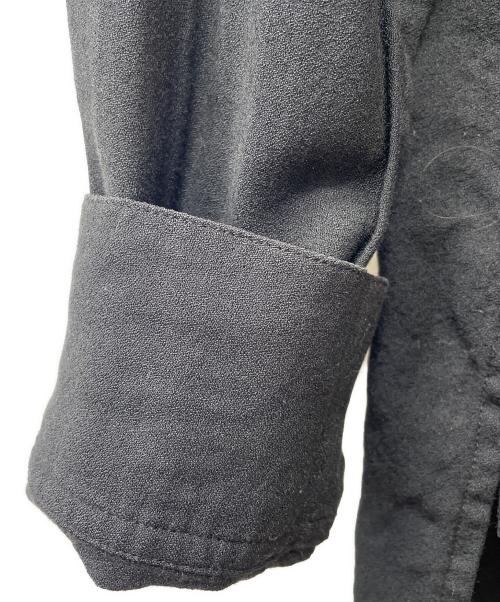 GROUND Y（グラウンドワイ）GROUND Y (グラウンドワイ) 18SS アシンメトリーデザインシャツコート ブラック サイズ:不明の古着・服飾アイテム