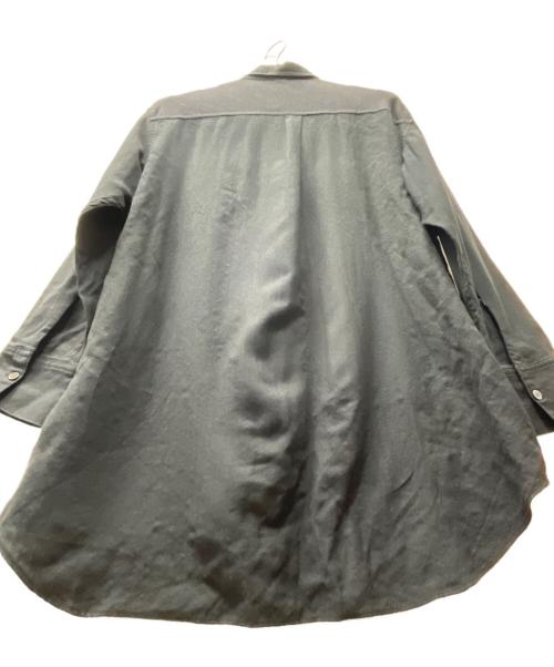 GROUND Y（グラウンドワイ）GROUND Y (グラウンドワイ) 18SS アシンメトリーデザインシャツコート ブラック サイズ:不明の古着・服飾アイテム