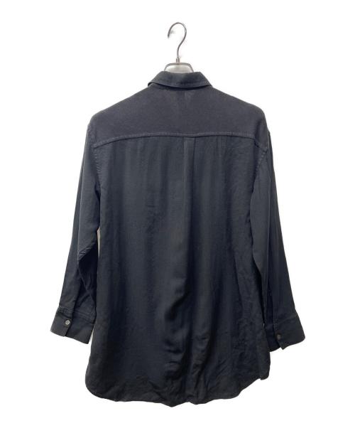 GROUND Y（グラウンドワイ）GROUND Y (グラウンドワイ) 18SS アシンメトリーデザインシャツコート ブラック サイズ:不明の古着・服飾アイテム