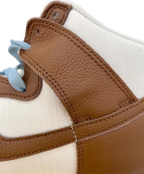 NIKE（ナイキ）NIKE (ナイキ) Dunk High Retro PRM (ダンク ハイ ハイ レトロ) ホワイト×ブラウン サイズ:11 未使用品の古着・服飾アイテム