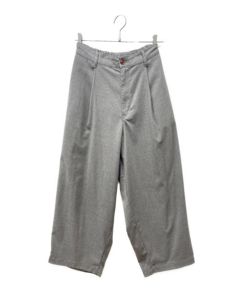 HARVESTY（ハーベスティー）HARVESTY (ハーベスティー) ワイドエッグロングパンツ グレー サイズ:1の古着・服飾アイテム