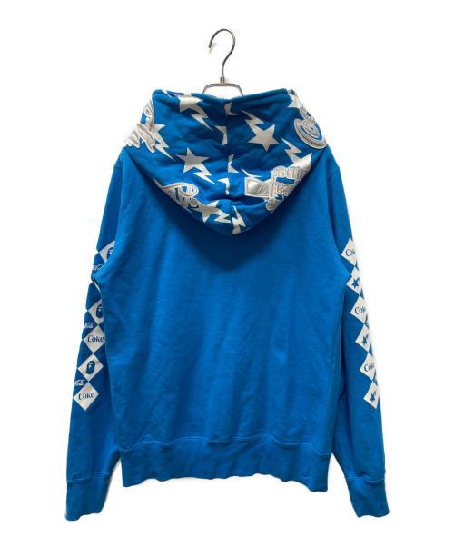 A BATHING APE（アベイシングエイプ）A BATHING APE (アベイシングエイプ) Coca Cola (コカコーラ) ジップパーカー ブルー サイズ:Lの古着・服飾アイテム