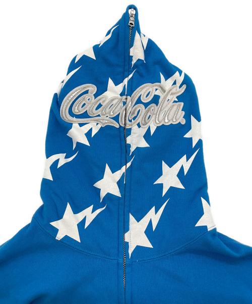 A BATHING APE（アベイシングエイプ）A BATHING APE (アベイシングエイプ) Coca Cola (コカコーラ) ジップパーカー ブルー サイズ:Lの古着・服飾アイテム