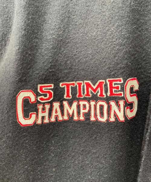 JH Design（ジェイエイチデザイン）JH Design (ジェイエイチデザイン) CHICAGO BULLS 97年 Champions Leather Jacket ブラック×レッド サイズ:Mの古着・服飾アイテム