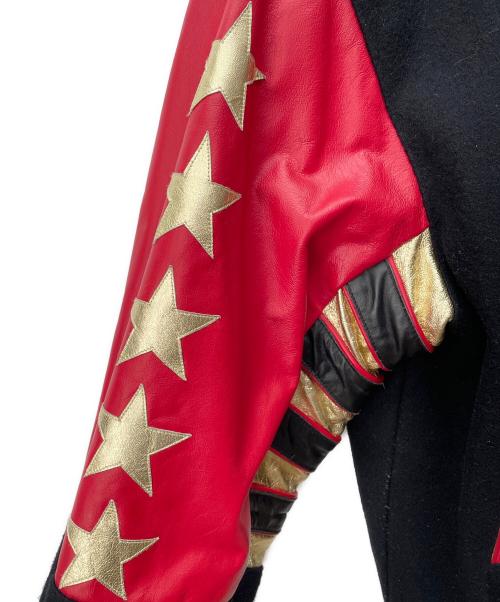 JH Design（ジェイエイチデザイン）JH Design (ジェイエイチデザイン) CHICAGO BULLS 97年 Champions Leather Jacket ブラック×レッド サイズ:Mの古着・服飾アイテム