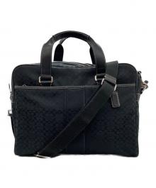 COACH（コーチ）の古着「2WAYバッグ　シグネチャー」｜ブラック