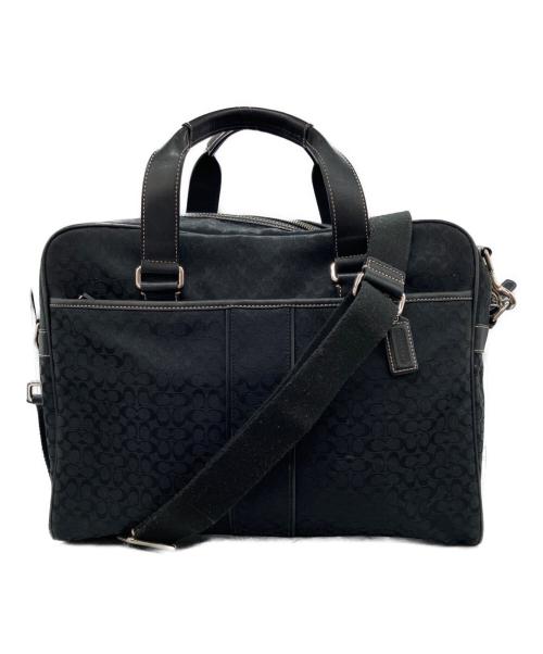 COACH（コーチ）COACH (コーチ) 2WAYバッグ　シグネチャー ブラックの古着・服飾アイテム