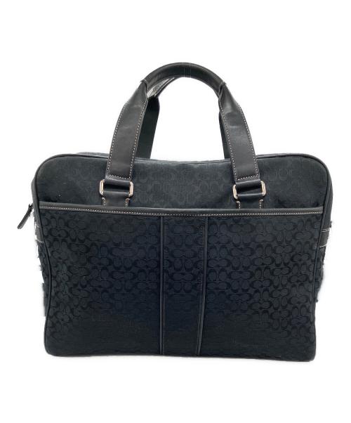 COACH（コーチ）COACH (コーチ) 2WAYバッグ　シグネチャー ブラックの古着・服飾アイテム