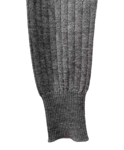 DRAWER（ドゥロワー）DRAWER (ドゥロワー) 18G カシミヤシルクリブクルーネックニット ライトグレー サイズ:1の古着・服飾アイテム