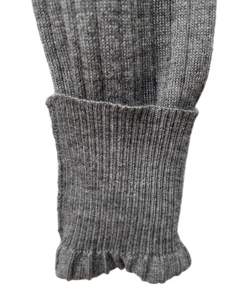 DRAWER（ドゥロワー）DRAWER (ドゥロワー) 18G カシミヤシルクリブクルーネックニット ライトグレー サイズ:1の古着・服飾アイテム