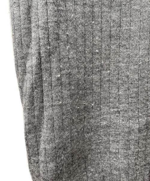 DRAWER（ドゥロワー）DRAWER (ドゥロワー) 18G カシミヤシルクリブクルーネックニット ライトグレー サイズ:1の古着・服飾アイテム