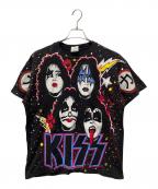 Hanes×KISSヘインズ×キッス）の古着「USA製 20周年ツアー 半袖カットソー」｜ブラック
