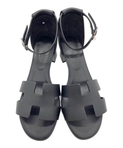 HERMES（エルメス）HERMES (エルメス) アンサン50 アンクルストラップサンダル ブラック サイズ:35の古着・服飾アイテム