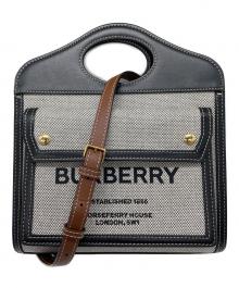 BURBERRY（バーバリー）の古着「2WAY MINI POCKET BAG」｜グレー×ブラック