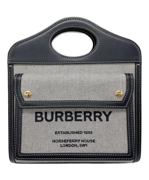 BURBERRY（バーバリー）BURBERRY (バーバリー) 2WAY MINI POCKET BAG グレー×ブラックの古着・服飾アイテム