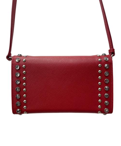 PRADA（プラダ）PRADA (プラダ) ショルダーウォレット レッドの古着・服飾アイテム