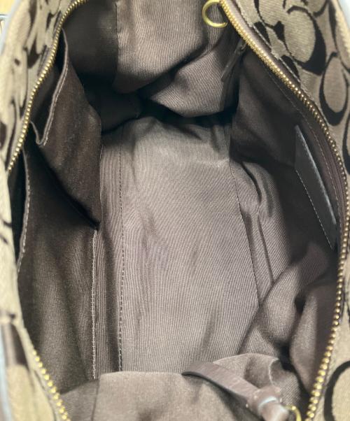 COACH（コーチ）COACH (コーチ) ハンドバッグ　シグネチャー ブラウンの古着・服飾アイテム