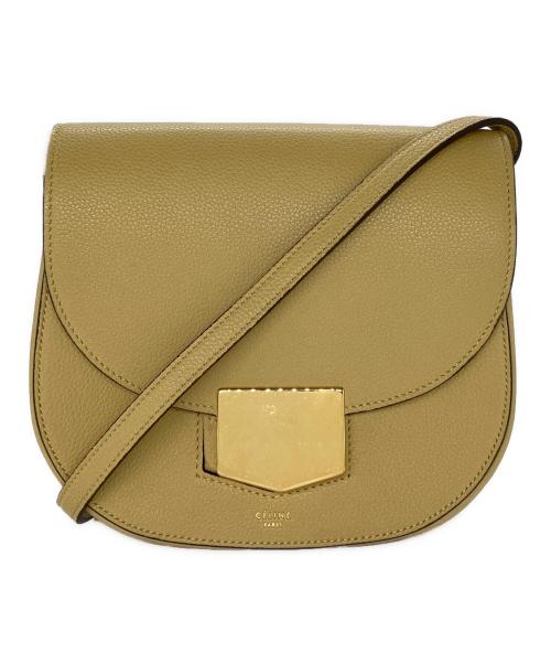 CELINE（セリーヌ）CELINE (セリーヌ) ショルダーバッグ　トロッタースモール ベージュの古着・服飾アイテム