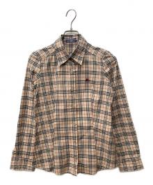 BURBERRY BLUE LABEL（バーバリー ブルー レーベル）の古着「ノバチェック 長袖シャツ」｜ベージュ