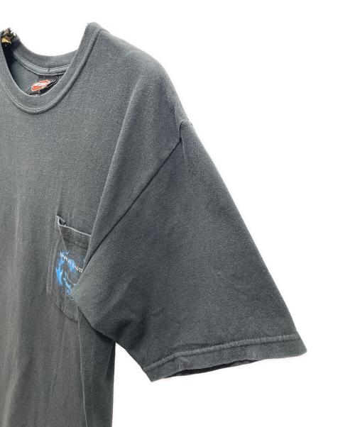 HARLEY-DAVIDSON（ハーレーダビッドソン）HARLEY-DAVIDSON (ハーレーダビッドソン) 半袖Tシャツ ブルーフレイム スカル ブラック サイズ:Mの古着・服飾アイテム