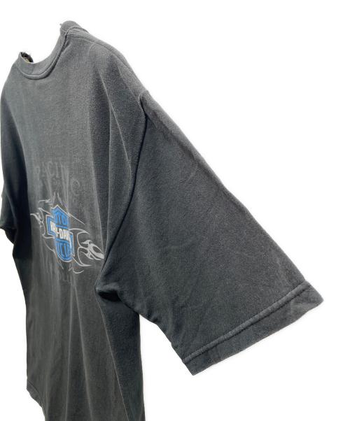 HARLEY-DAVIDSON（ハーレーダビッドソン）HARLEY-DAVIDSON (ハーレーダビッドソン) 半袖Tシャツ ブルーフレイム スカル ブラック サイズ:Mの古着・服飾アイテム