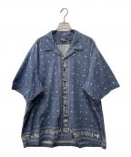 POLO RALPH LAURENポロ・ラルフローレン）の古着「CLAYTON 半袖シャツ」｜ブルー