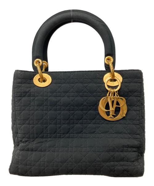 Christian Dior（クリスチャン ディオール）Christian Dior (クリスチャン ディオール) カナージュ ハンドバッグ ブラックの古着・服飾アイテム
