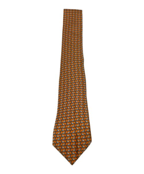 HERMES（エルメス）HERMES (エルメス) ネクタイ オレンジ サイズ:不明の古着・服飾アイテム