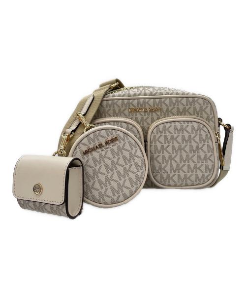 MICHAEL KORS（マイケルコース）MICHAEL KORS (マイケルコース) クロスボディ ウィズ アタッチ ミディアム ベージュの古着・服飾アイテム