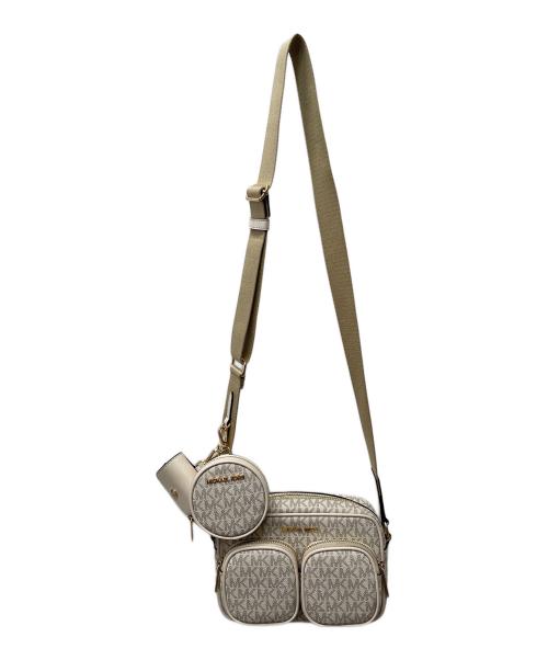 MICHAEL KORS（マイケルコース）MICHAEL KORS (マイケルコース) クロスボディ ウィズ アタッチ ミディアム ベージュの古着・服飾アイテム