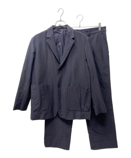 BEAMS（ビームス）BEAMS (ビームス) リンクル2ボタンジャケット リンクルワイドパンツ ネイビー サイズ:Lの古着・服飾アイテム