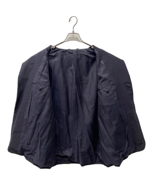 BEAMS（ビームス）BEAMS (ビームス) リンクル2ボタンジャケット リンクルワイドパンツ ネイビー サイズ:Lの古着・服飾アイテム
