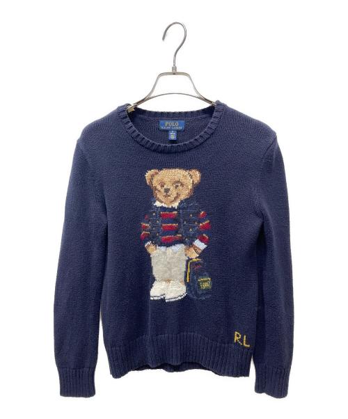 POLO RALPH LAUREN（ポロ・ラルフローレン）POLO RALPH LAUREN (ポロ・ラルフローレン) 厚手ニット ネイビー サイズ:Mの古着・服飾アイテム
