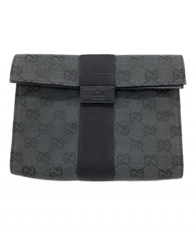 GUCCI ブラックデニムポーチ 中古・古着通販】GUCCI (グッチ) GG ポーチ ブラック｜ブランド・古着