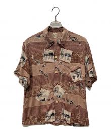 Sun Surf×MUSASHIYA.LTD（サンサーフ）の古着「THE SHIRTMAKER 参勤交代 アロハシャツ」｜ブラウン