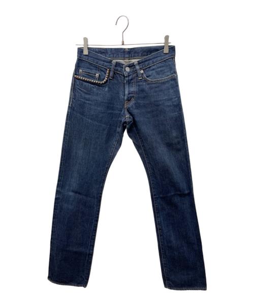 Hysteric Glamour（ヒステリックグラマー）Hysteric Glamour (ヒステリックグラマー) デニムパンツ スタッズ セルビッチ インディゴ サイズ:71cm（W28）の古着・服飾アイテム