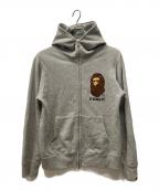 A BATHING APEアベイシングエイプ）の古着「head logo ジップパーカー」｜グレー