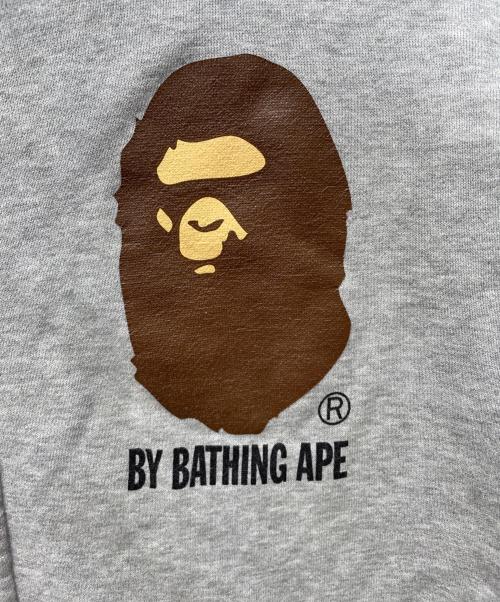 A BATHING APE（アベイシングエイプ）A BATHING APE (アベイシングエイプ) head logo ジップパーカー グレー サイズ:Mの古着・服飾アイテム