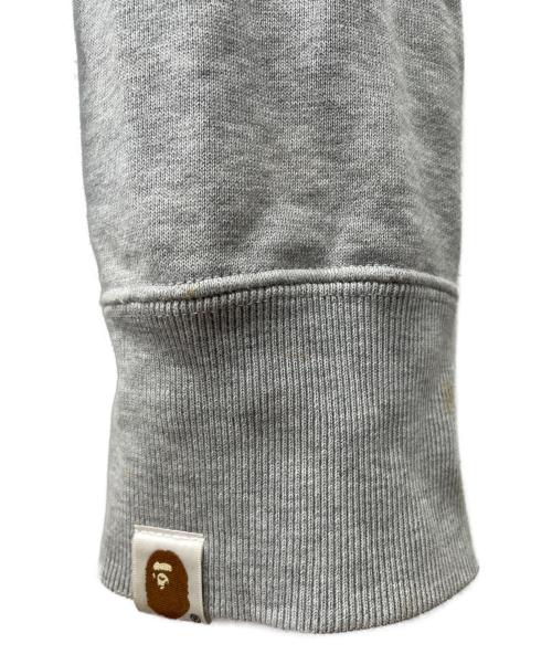 A BATHING APE（アベイシングエイプ）A BATHING APE (アベイシングエイプ) head logo ジップパーカー グレー サイズ:Mの古着・服飾アイテム